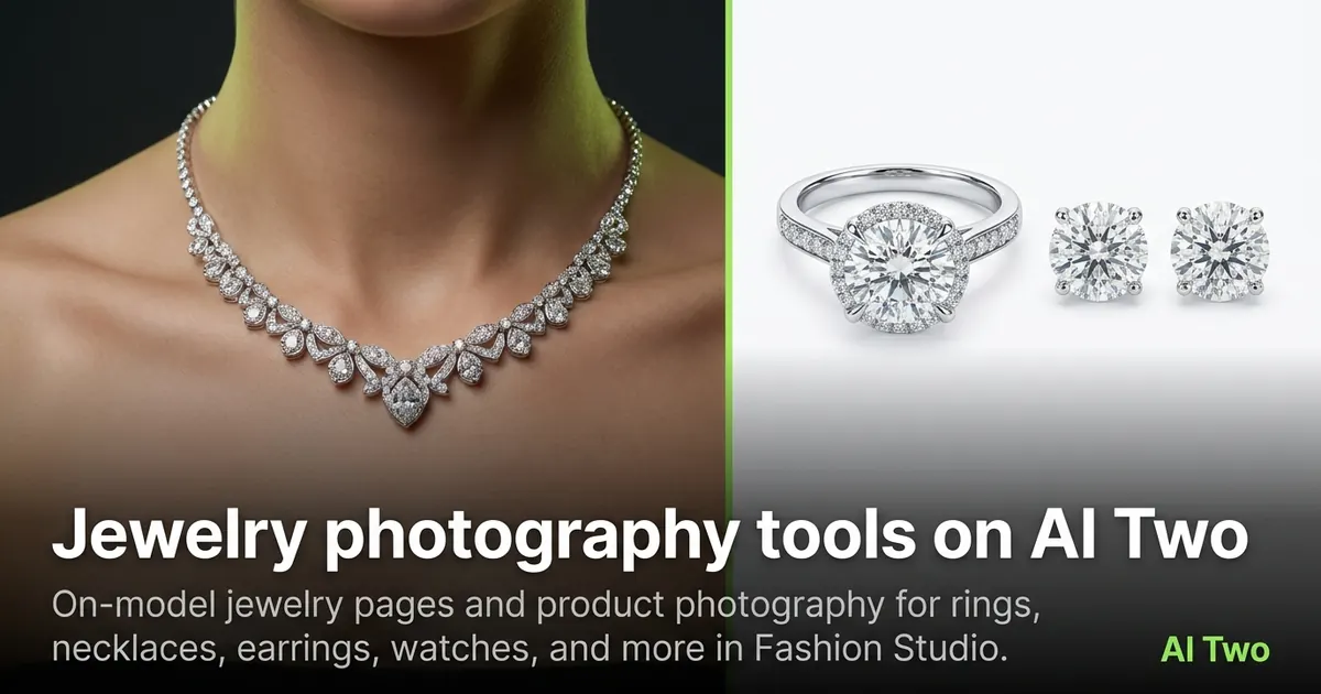 Jewelry photography tools on AI Two