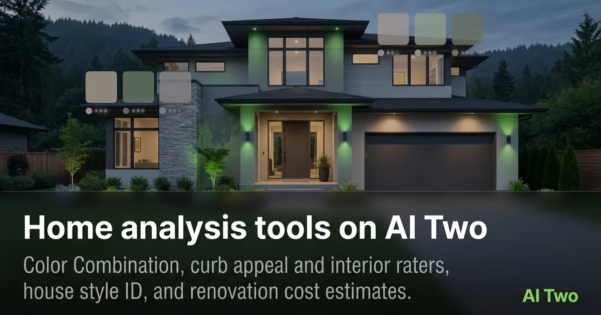 Home analysis tools on AI Two