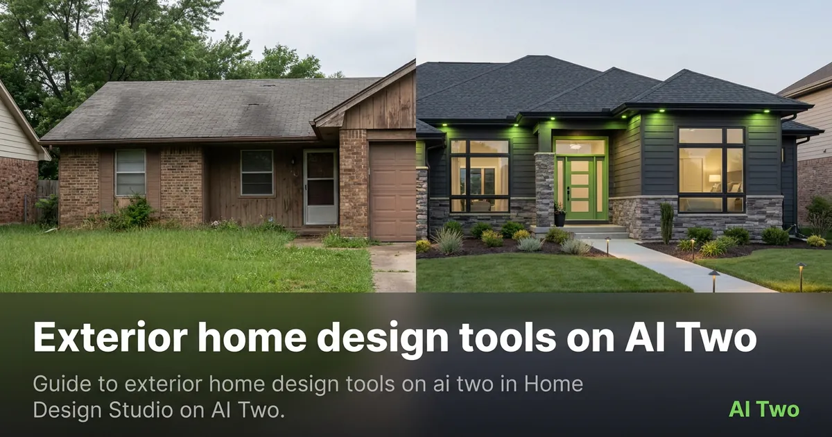 Exterior home design tools on AI Two