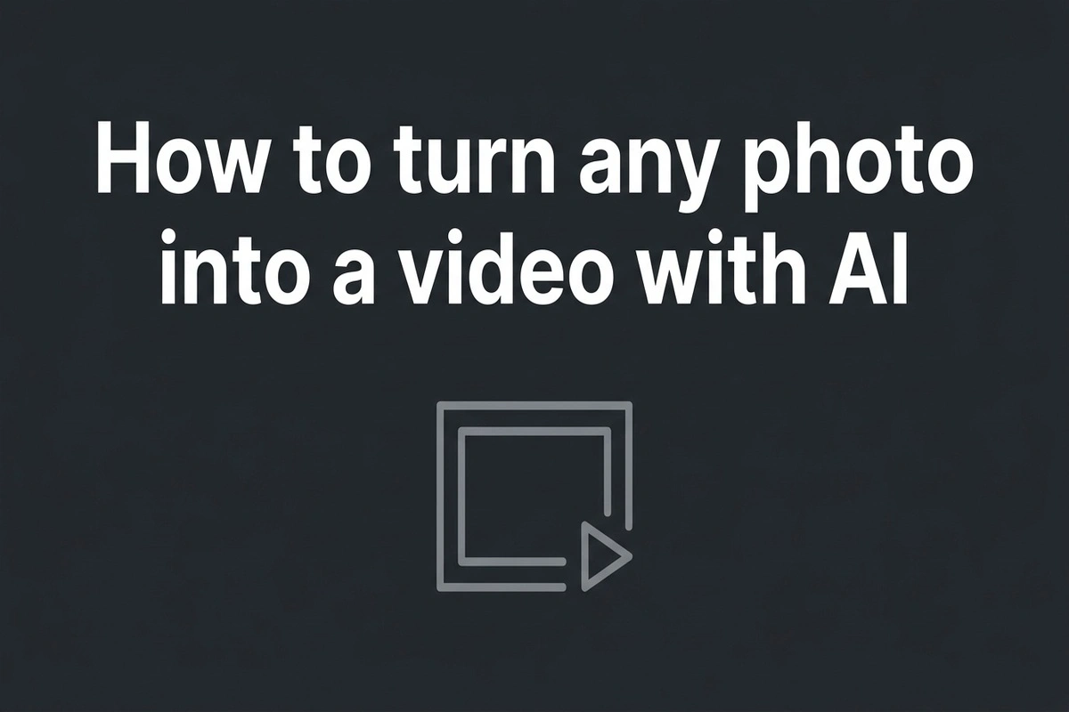 How to turn any photo into a video with AI - guide to animating photos into professional video clips