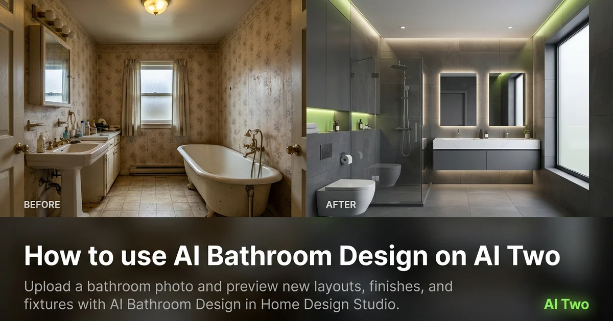 How to use AI Bathroom Design on AI Two