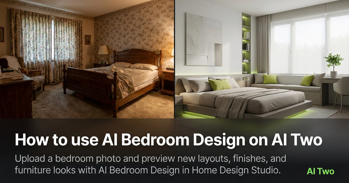 How to use AI Bedroom Design on AI Two
