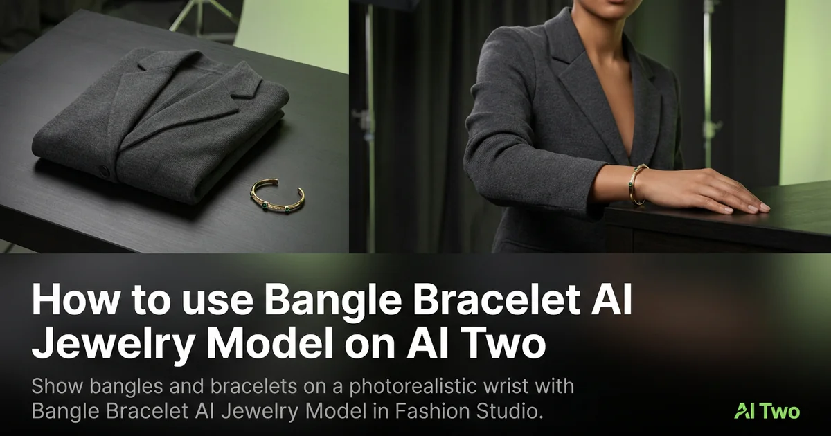 How to use Bangle Bracelet AI Jewelry Model on AI Two
