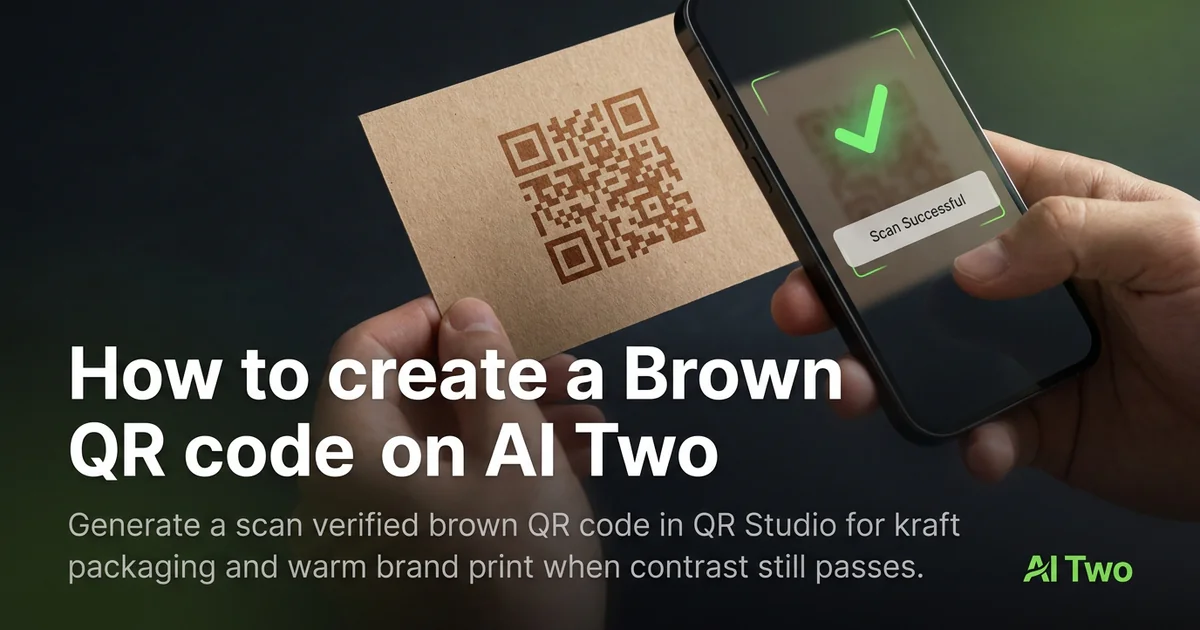 How to create a Brown QR code on AI Two