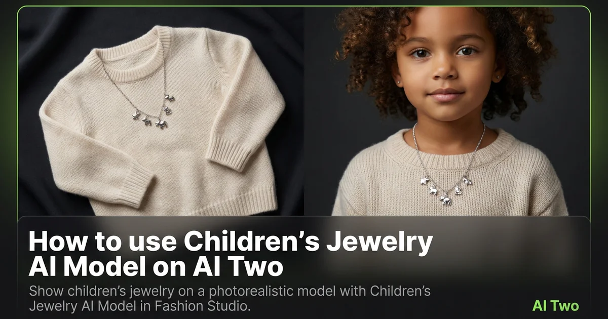 How to use Children's Jewelry AI Model on AI Two