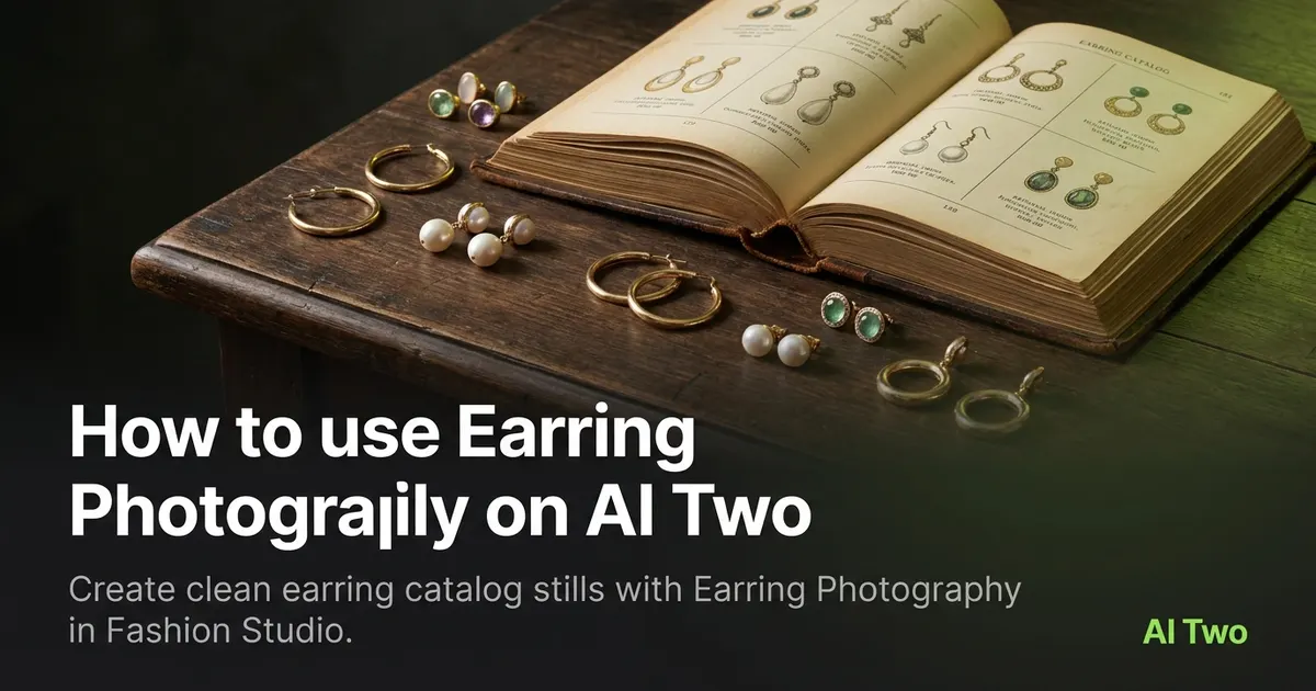How to use Earring Photography on AI Two