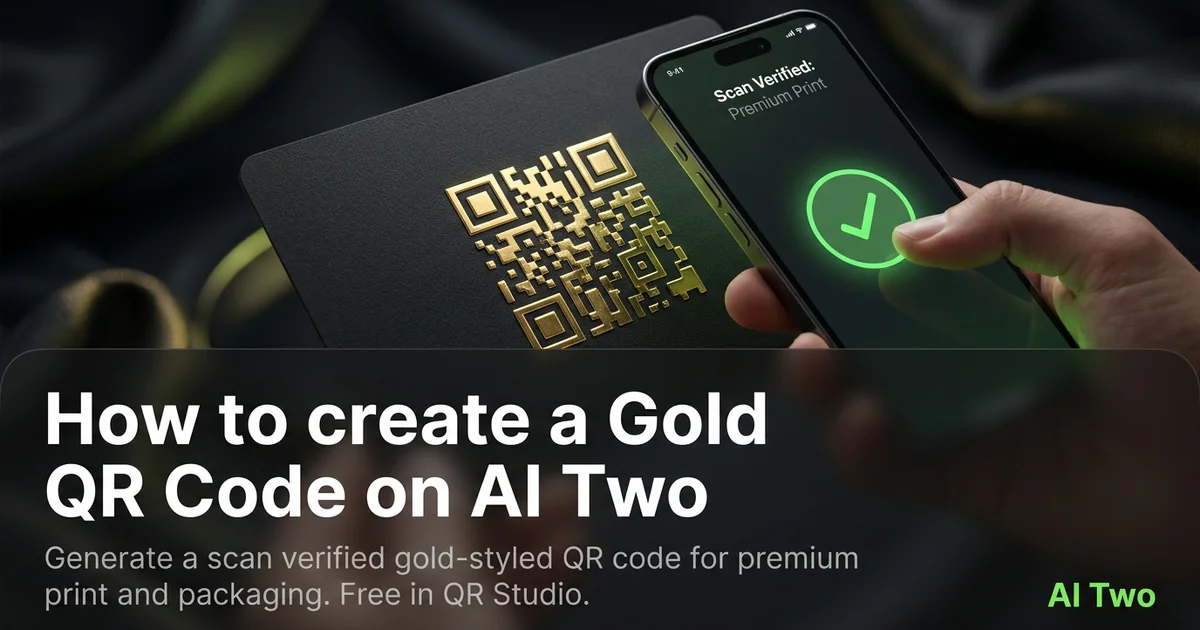 How to create a Gold QR Code on AI Two