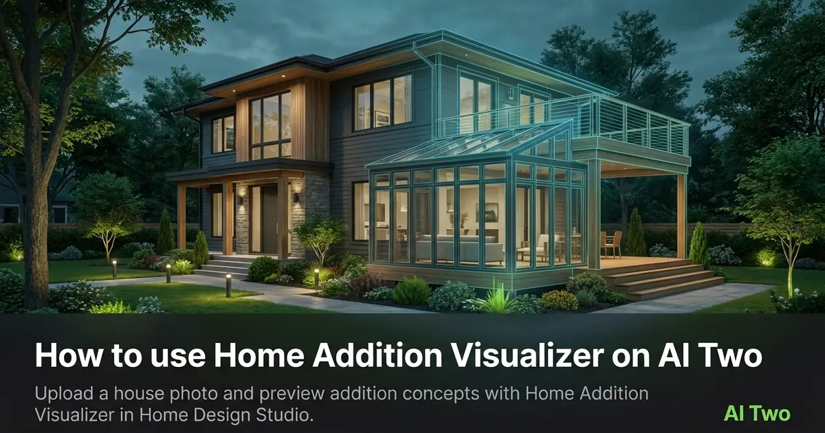 How to use Home Addition Visualizer on AI Two
