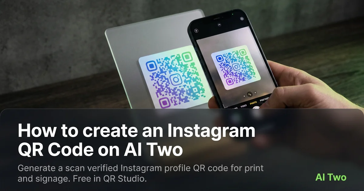 How to create an Instagram QR Code on AI Two