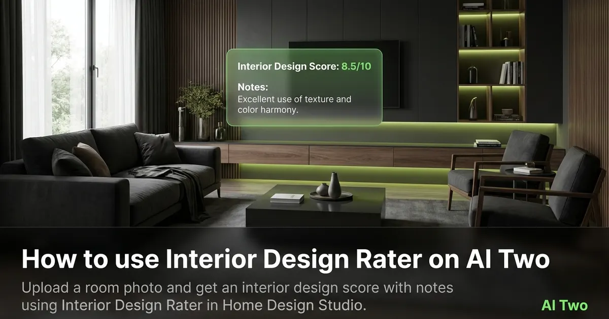 How to use Interior Design Rater on AI Two