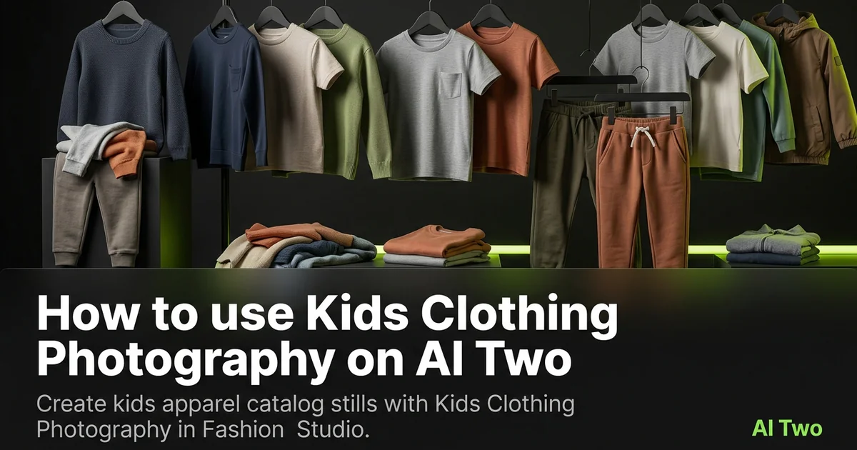 How to use Kids Clothing Photography on AI Two
