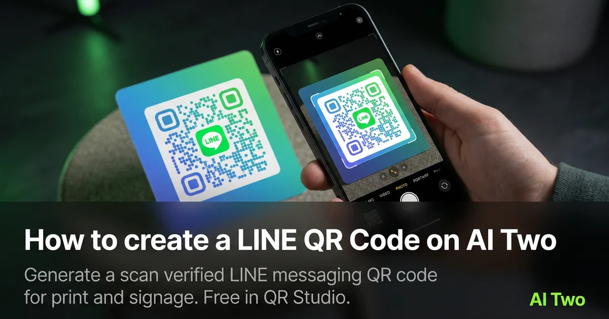 How to create a LINE QR Code on AI Two