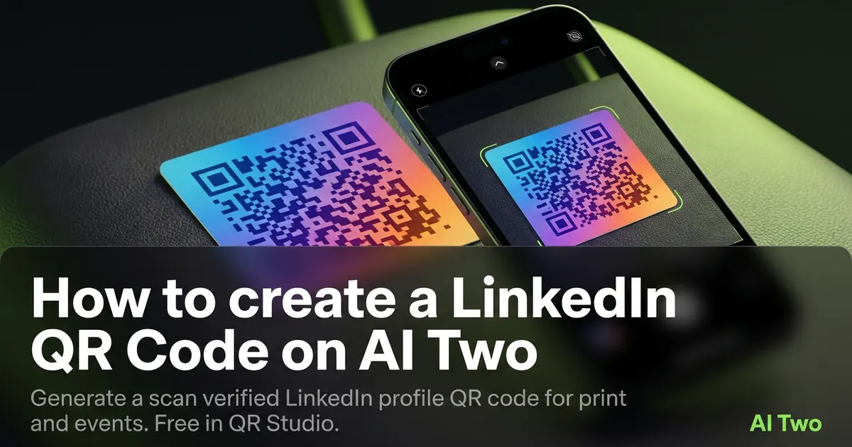 How to create a LinkedIn QR Code on AI Two