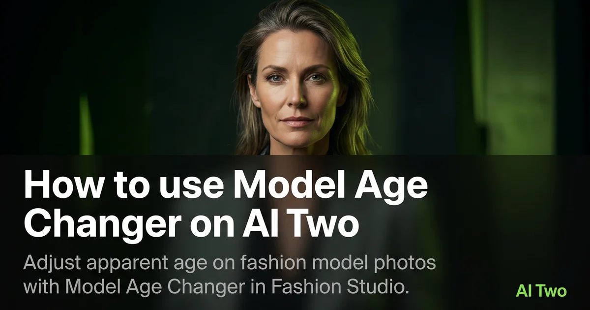 How to use Model Age Changer on AI Two