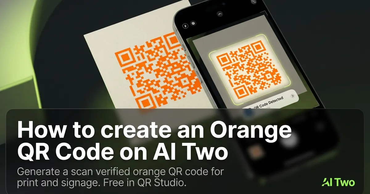 How to create an Orange QR Code on AI Two