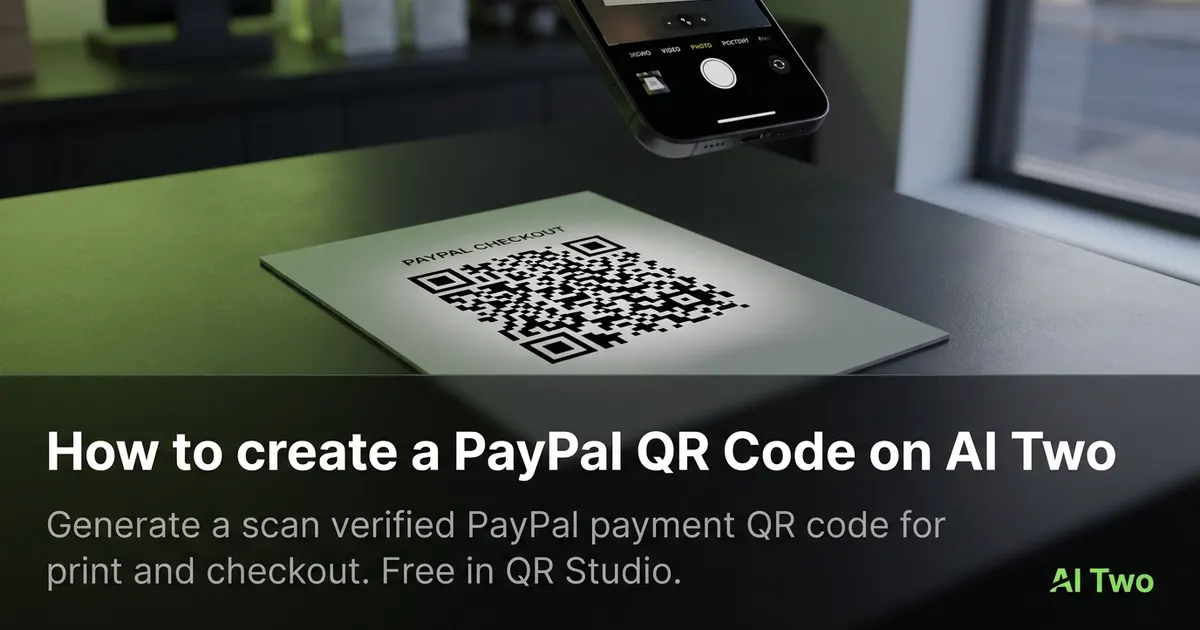 How to create a PayPal QR Code on AI Two
