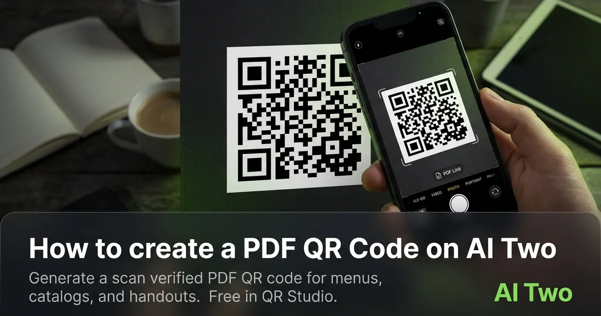 How to create a PDF QR Code on AI Two