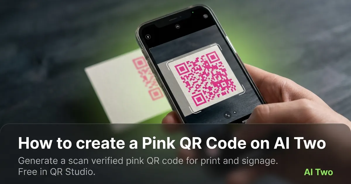 How to create a Pink QR Code on AI Two