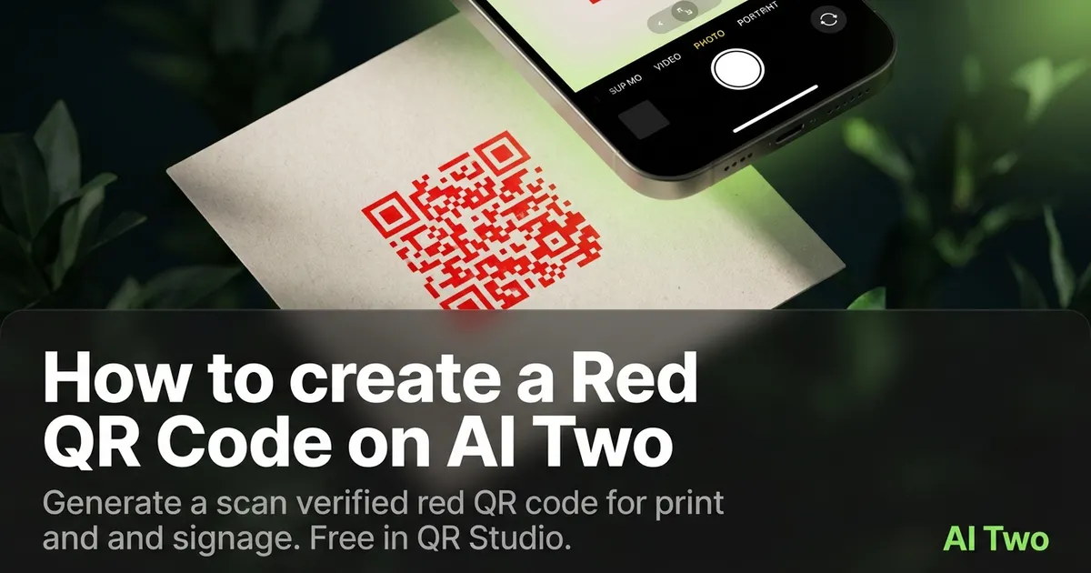 How to create a Red QR Code on AI Two