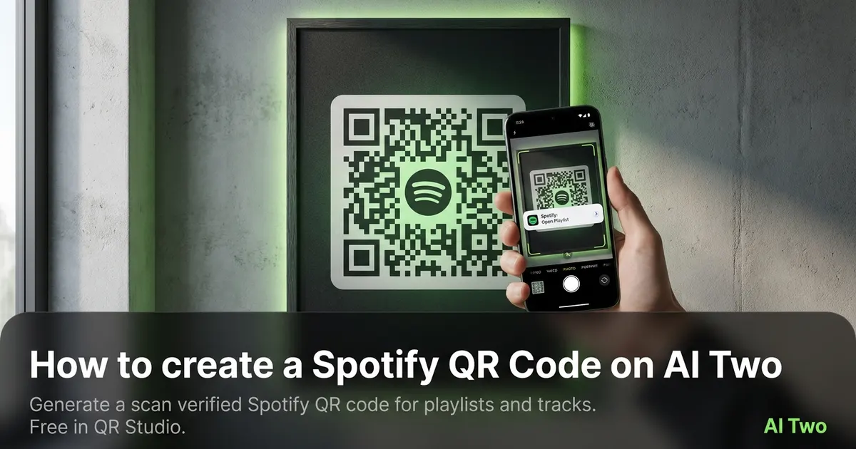 How to create a Spotify QR Code on AI Two