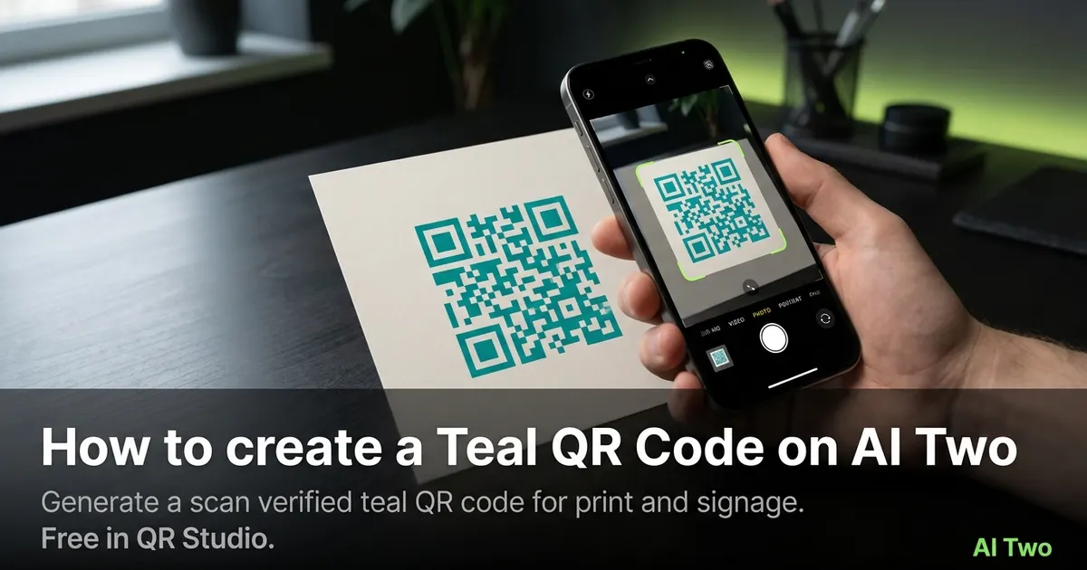 How to create a Teal QR Code on AI Two