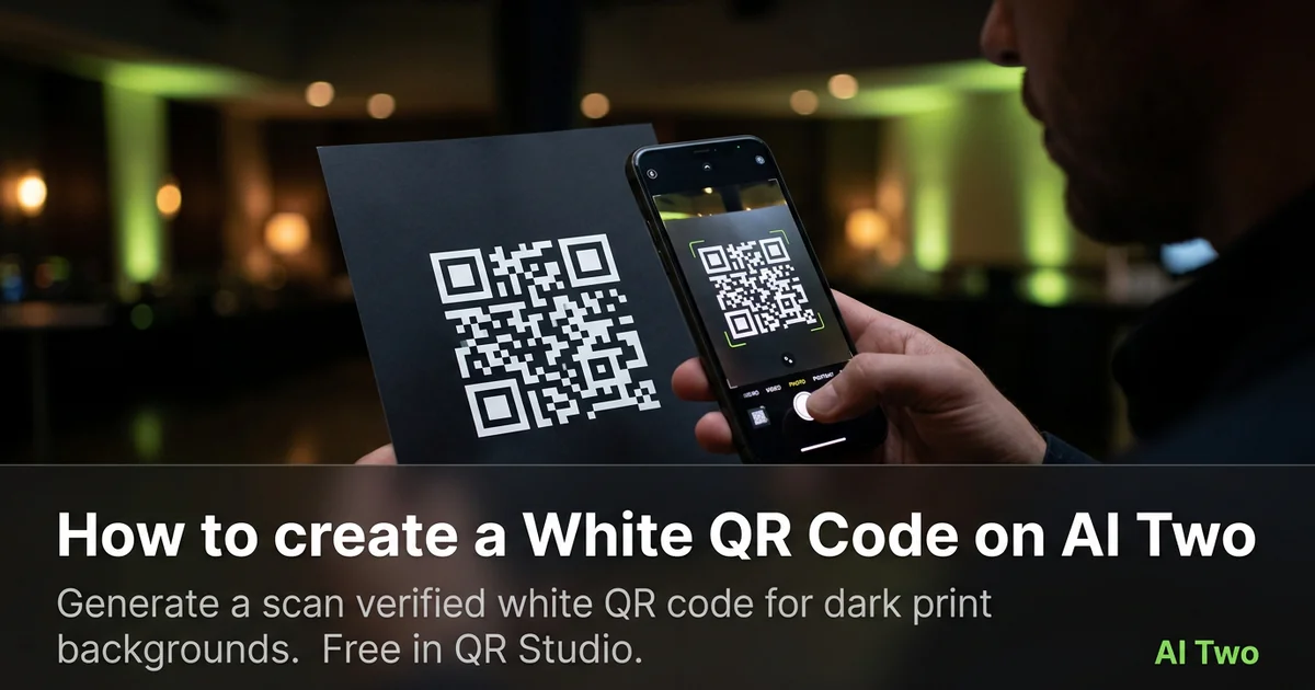 How to create a White QR Code on AI Two