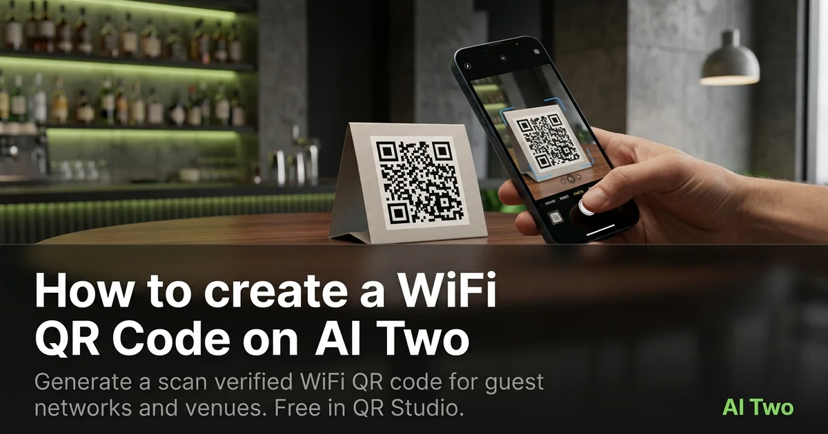 How to create a WiFi QR Code on AI Two