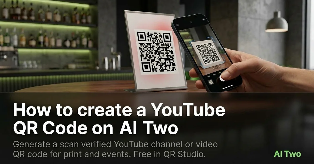 How to create a YouTube QR Code on AI Two