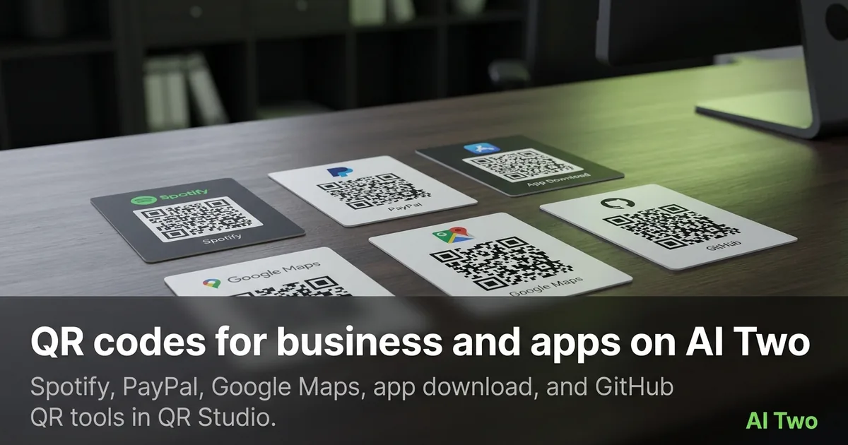 QR codes for business and apps on AI Two