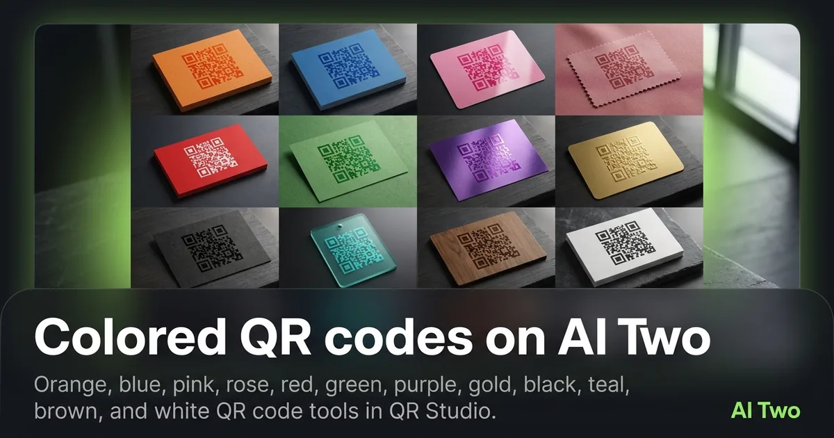 Colored QR codes on AI Two