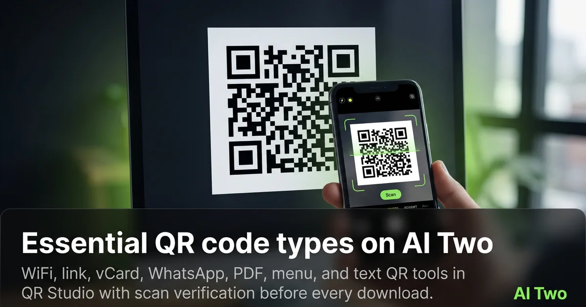 Essential QR code types on AI Two