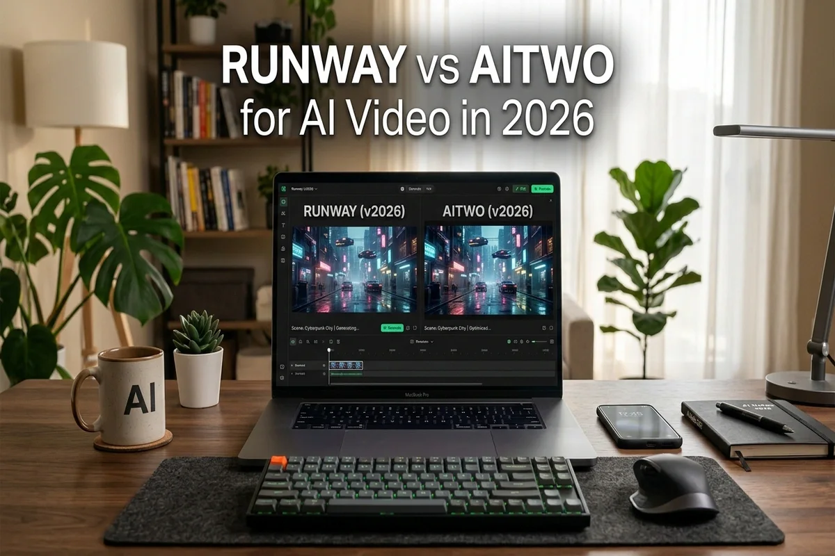 Runway vs AITWO AI video generator comparison for 2026