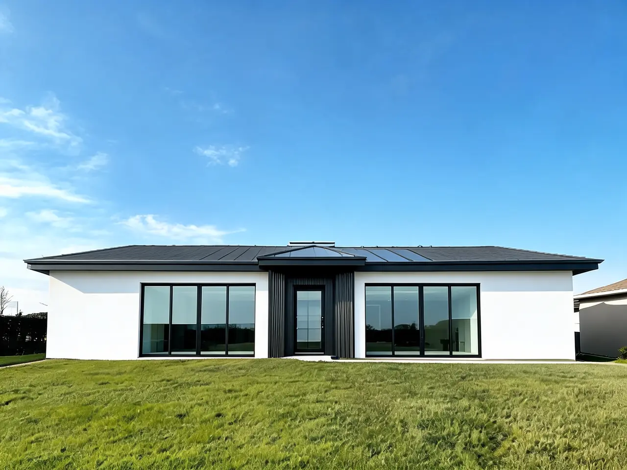 AI exterior design from old stucco to contemporary minimalist style after AI redesign