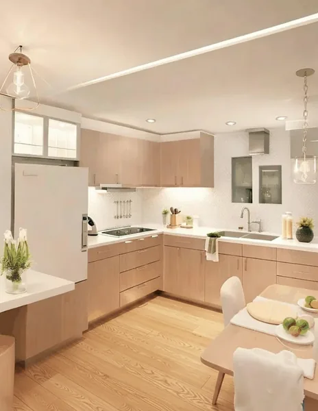 Existing floor replaced with a new material — walls, furniture and room layout unchanged — after